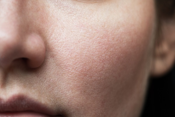 Close up of skin on the face